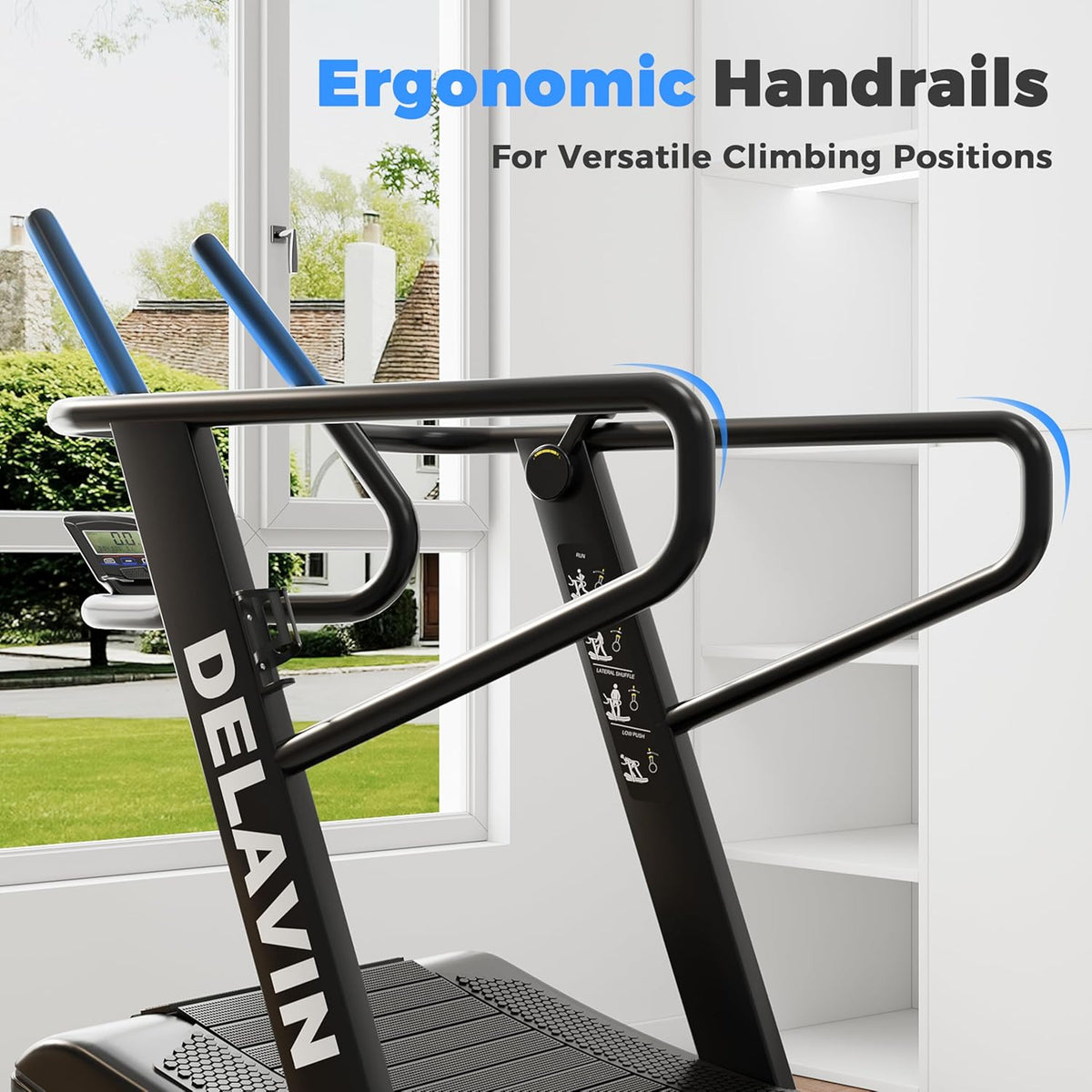 Sturdy Curved Manual Treadmill, Non Electric Motorized Treadmill