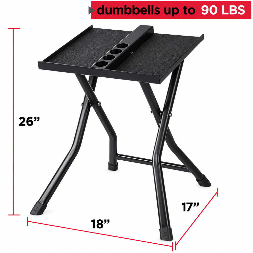 Large Compact Stand | Folds Flat for Easy Storage, Effective for Quick Weight Changes during Your Workout