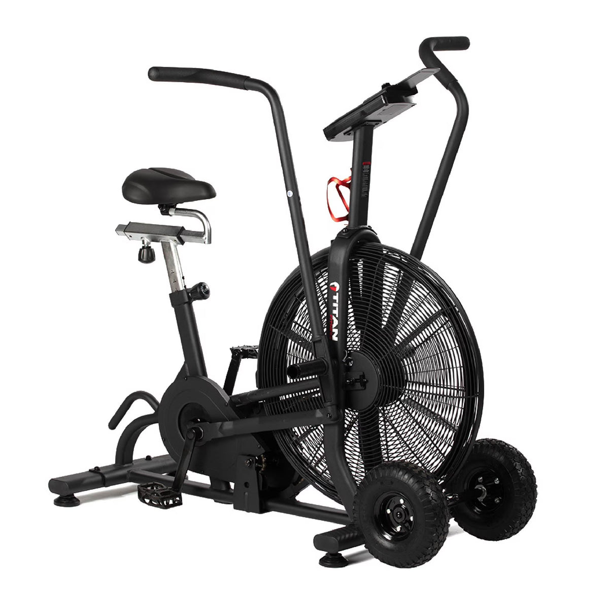 Fan Bike, Black, 111 LB, Indoor/Outdoor Cycling Exercise Bike with LCD Screen