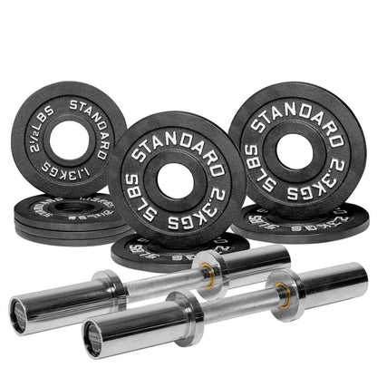 Barbell Standard Specialty Bar &amp; Weight Set Bundle Builder – Custom Olympic Weight Plate Sets with EZ Curl, Hex Trap, Swiss Multigrip and Loadable Dumbbell Bars