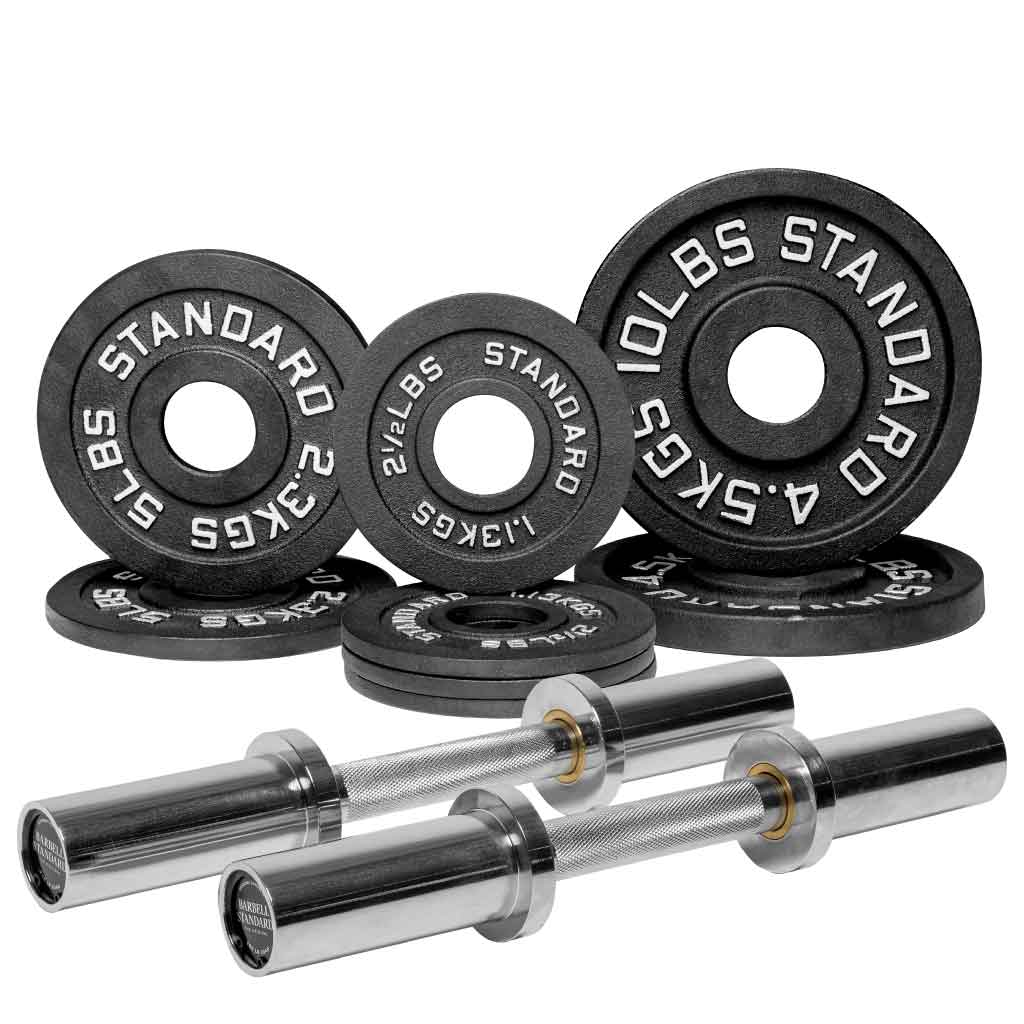 Barbell Standard Specialty Bar &amp; Weight Set Bundle Builder – Custom Olympic Weight Plate Sets with EZ Curl, Hex Trap, Swiss Multigrip and Loadable Dumbbell Bars