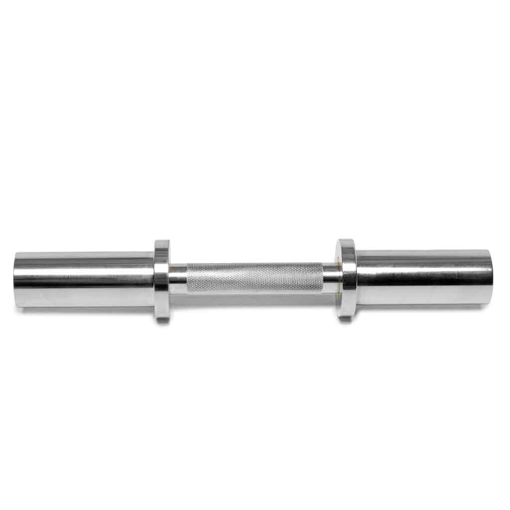 Barbell Standard Olympic Loadable Dumbbell Bars – Pair of 16.5-Inch Loadable Dumbbell Handles with 210 lb Capacity Each