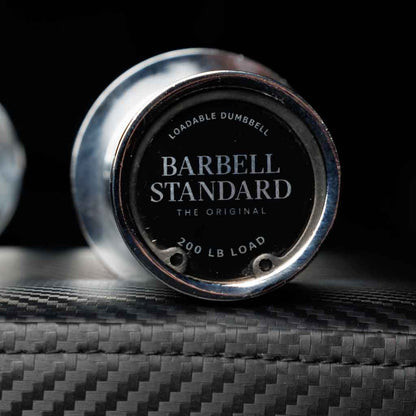 Barbell Standard Olympic Loadable Dumbbell Bars – Pair of 16.5-Inch Loadable Dumbbell Handles with 210 lb Capacity Each