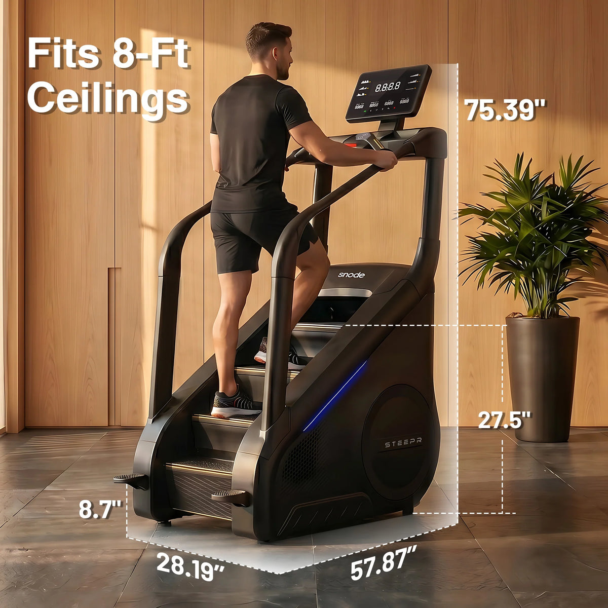 Snode Steepr™ Stair Climber Machine - Commercial-Grade Stair Climbing Trainer for Home Gyms