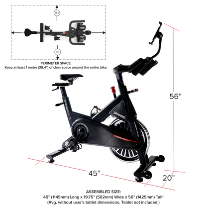 Spinning Elite Connected Spinner Bike – Belt Drive Indoor Cycle