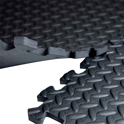 Interlocking&nbsp;Foam Gym Mats – 48 Sq. Ft. Non-Slip Exercise Flooring with 12 Puzzle Tiles and 24 Border Pieces