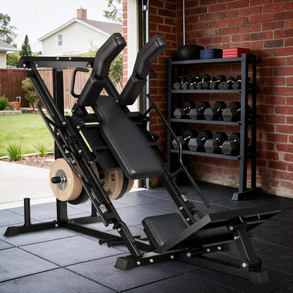 Heavy-Duty 2-in-1 Leg Press & Hack Squat Machine