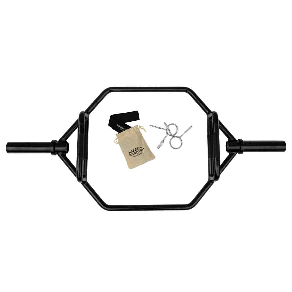 Barbell Standard Hex Bar 2.0 – Compact Olympic Trap Bar with Dual Knurled Handles, 188,000 PSI Steel and 700 lb Weight Capacity