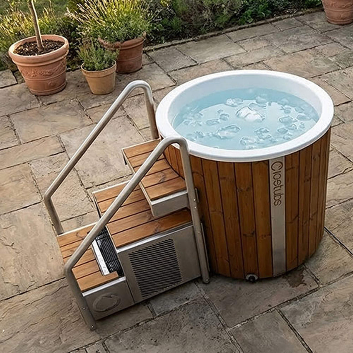 Icetubs IceBarrel XL Hot &amp; Cold Plunge – Thermowood, 37.4–100.4°F
