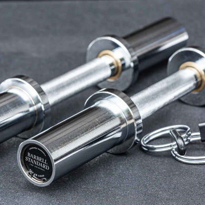 Barbell Standard Olympic Loadable Dumbbell Bars – Pair of 16.5-Inch Loadable Dumbbell Handles with 210 lb Capacity Each