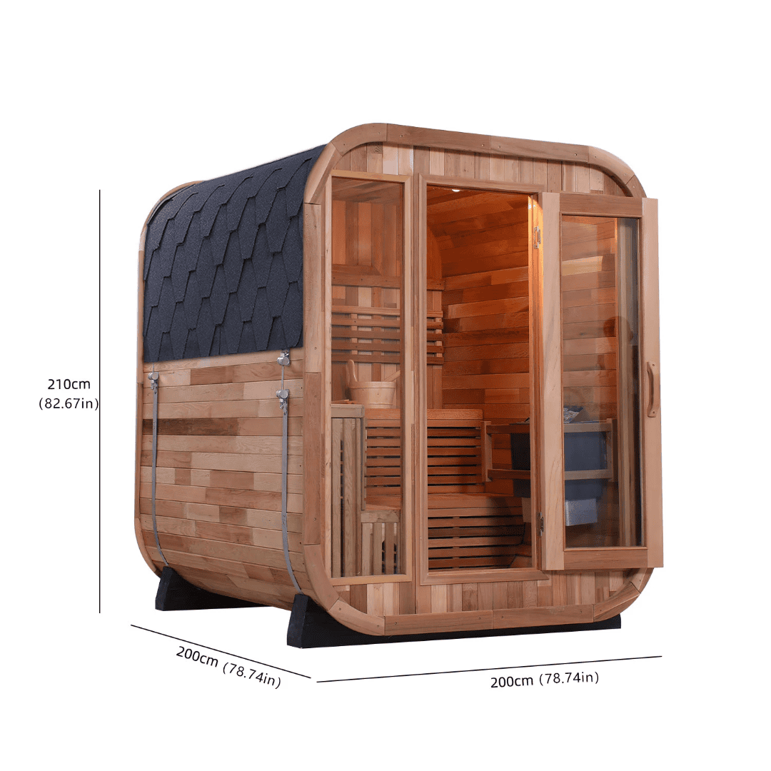 Handmade Traditional White Pine Sauna with 9kW Heater &amp; Complete Accessory Kit