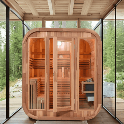 Handmade Traditional White Pine Sauna with 9kW Heater &amp; Complete Accessory Kit