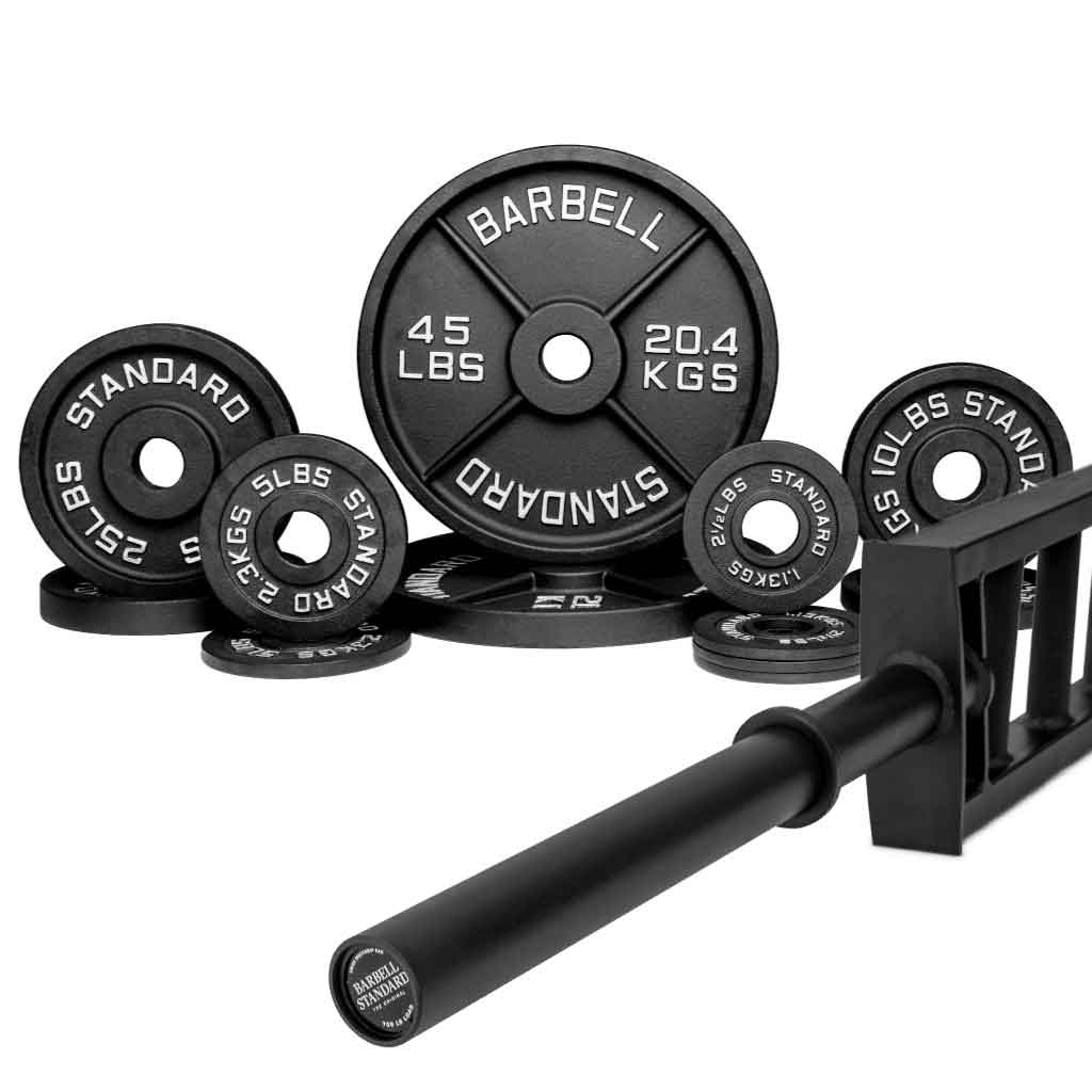 Barbell Standard Specialty Bar &amp; Weight Set Bundle Builder – Custom Olympic Weight Plate Sets with EZ Curl, Hex Trap, Swiss Multigrip and Loadable Dumbbell Bars