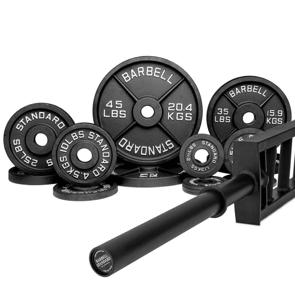 Barbell Standard Specialty Bar &amp; Weight Set Bundle Builder – Custom Olympic Weight Plate Sets with EZ Curl, Hex Trap, Swiss Multigrip and Loadable Dumbbell Bars