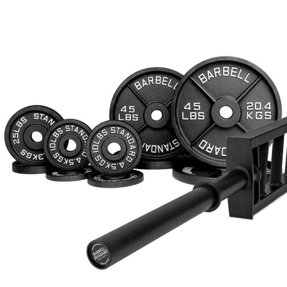 Barbell Standard Specialty Bar &amp; Weight Set Bundle Builder – Custom Olympic Weight Plate Sets with EZ Curl, Hex Trap, Swiss Multigrip and Loadable Dumbbell Bars