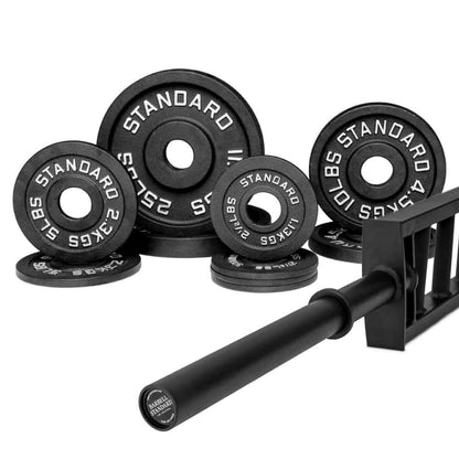 Barbell Standard Specialty Bar &amp; Weight Set Bundle Builder – Custom Olympic Weight Plate Sets with EZ Curl, Hex Trap, Swiss Multigrip and Loadable Dumbbell Bars
