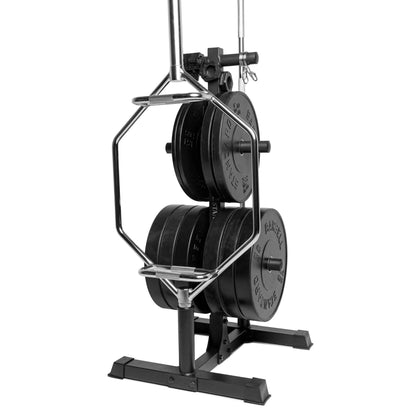 Barbell Standard Olympic Weight Tree – 1,200 lb Capacity Weight Plate and Barbell Storage Rack with 6 Posts