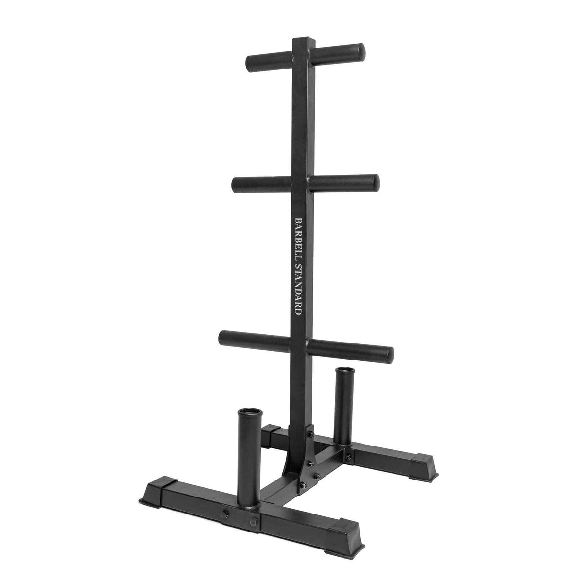 Barbell Standard Olympic Weight Tree – 1,200 lb Capacity Weight Plate and Barbell Storage Rack with 6 Posts